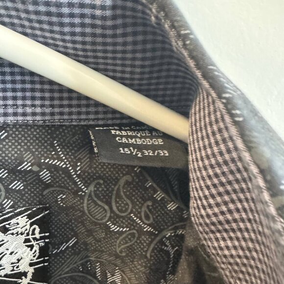 English Laundry Shirt Mens Size 32/33 Black Long Sleeve Button Down Outdoor - Picture 4 of 5